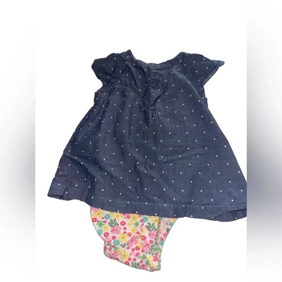 Child Of Mine toddler Girls 18m Polka Dot Floral One Piece Dress Romper - Picture 3 of 7